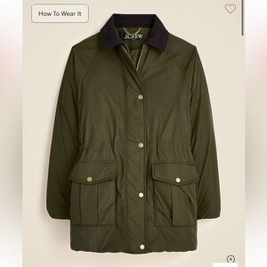 J. Crew • NWT • Puffer Barn Jacket™ with PrimaLoft® in Spruce